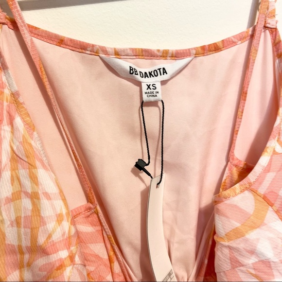 NWT BB Dakota Island in the Stream Palm Maxi Dress Sunkiss Coral Womens Size XS - Picture 6 of 10